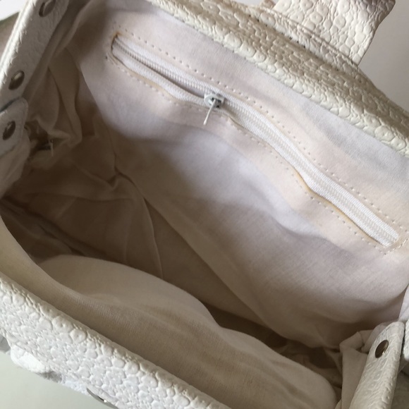 VENETO vintage womens shoulder purse pleather PVC doctor-style opening BNWT - Picture 6 of 10